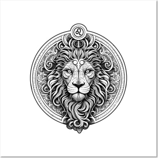 lion head art Posters and Art